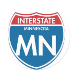 Interstate Minnesota MN Stickers