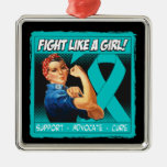 Interstitial Cystis Rosie Riveter FightLikeAGirl Christmas Ornament