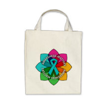 Interstitial Cystitis Awareness Matters Petals Tote Bags