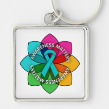 Interstitial Cystitis Awareness Matters Petals Key Chains