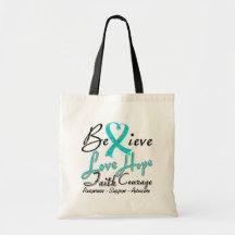 Interstitial Cystitis Believe Heart Collage Tote Bags