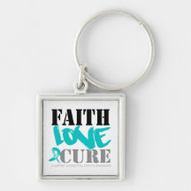 Interstitial Cystitis Faith Love Cure Keychains