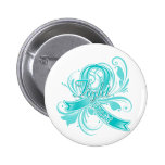 Interstitial Cystitis Fight Like a Girl Flourish Pin