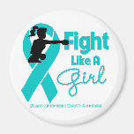 Interstitial Cystitis Fight Like A Girl  Knock Out Refrigerator Magnet