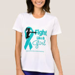Interstitial Cystitis Fight Like A Girl  Knock Out t-shirts
