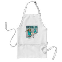 Interstitial Cystitis Fight Like A Girl Punch Aprons