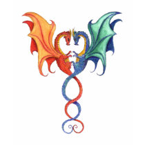 Intertwined Dragons II t-shirts