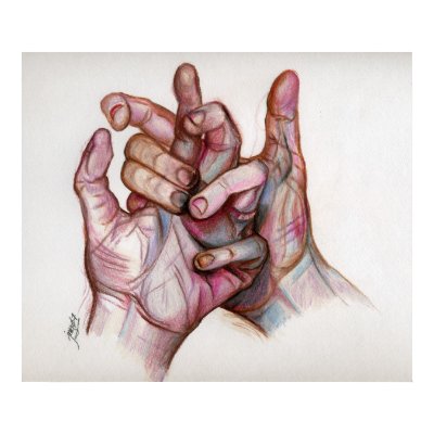 intertwined hands poster by apple414