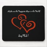 Intertwined Hearts Proposal Mousepad mousepads