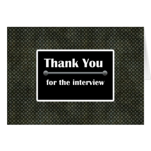 Interview Thank You Greeting Card Zazzle