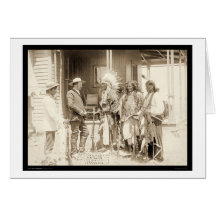 Interviewing Three Cheyenne Indians SD 1887 Greeting Card