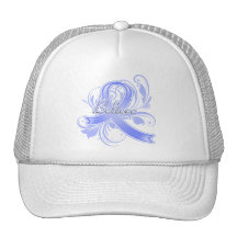 Intestinal Cancer  Believe Flourish Ribbon Hats