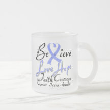 Intestinal Cancer Believe Heart Collage Mug