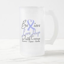 Intestinal Cancer Believe Heart Collage Coffee Mugs