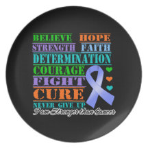 Intestinal Cancer Believe Strength Determination Party Plate