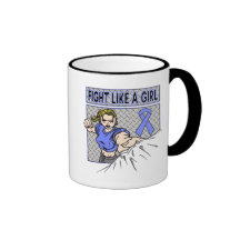 Intestinal Cancer Fight Like A Girl Punch Mug
