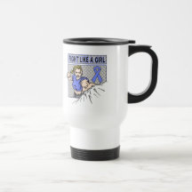 Intestinal Cancer Fight Like A Girl Punch Coffee Mug
