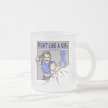 Intestinal Cancer Fight Like A Girl Punch Coffee Mugs