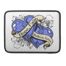 Intestinal Cancer Hope Faith Dual Hearts Sleeve For MacBooks