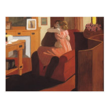 Intimacy Couple in an Interior with a Postcards