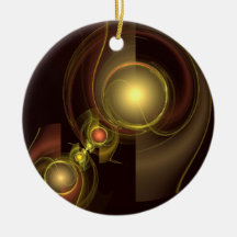 Intimate Connection Abstract Art Round Ornament