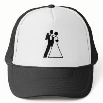 Int'l Sign for Bride & Groom Trucker Hats