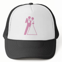 Int'l Sign for Bride & Groom hats