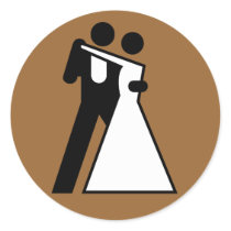 Int'l Sign for Bride & Groom Sticker