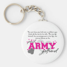 Into a Soldier's eyes - Proud Army Girlfriend Keychains