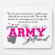 Into a Soldier's eyes - Proud Army Girlfriend Mousepad