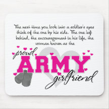 Into a Soldier's eyes - Proud Army Girlfriend Mousepad