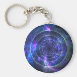 Into the Blue Fractal Keychain