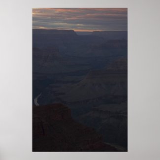 Into the Grand Canyon at Dusk Print