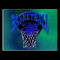 Into The Hoop Basketball and Backboard postcards
