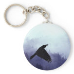 INTO THE MYSTIC Crow & Forest Key Chain