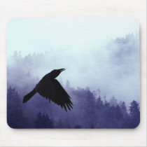 INTO THE MYSTIC Crow & Forest mousepads