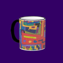 Into the Net, Abstract Art Mug mugs