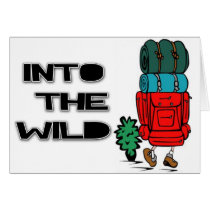 Into The Wild Backpacker Greeting Cards