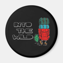 Into The Wild Backpacker Fridge Magnet