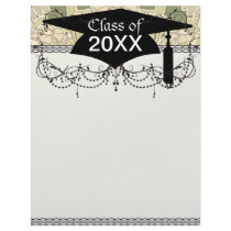 intricate art nouveau floral bliss graduation letterhead template