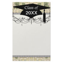 intricate art nouveau floral bliss graduation customized stationery
