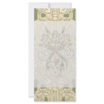 intricate art nouveau floral bliss rack card