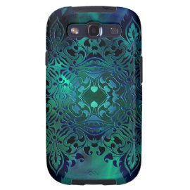 Intricate Blue Green Design Samsung Galaxy SIII Case