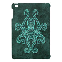 Intricate Blue Stone Octopus iPad Mini Case