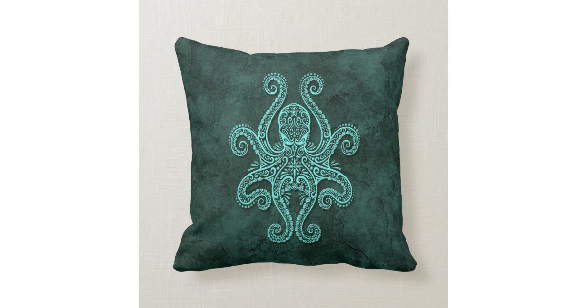 blue octopus pillow