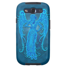 Intricate Blue Tribal Virgo Galaxy SIII Covers