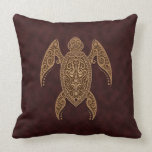 Intricate Brown Sea Turtle Pillows