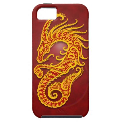 Intricate Golden Red Tribal Capricorn iPhone 5 Cases