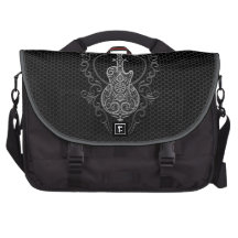 Intricate Guitar on Steel Mesh Laptop Bags