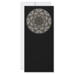 Intricate pattern. Decorative design. Black Rack Card Template